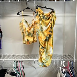 Two piece set that’s a dress together and you can wear the top separately.